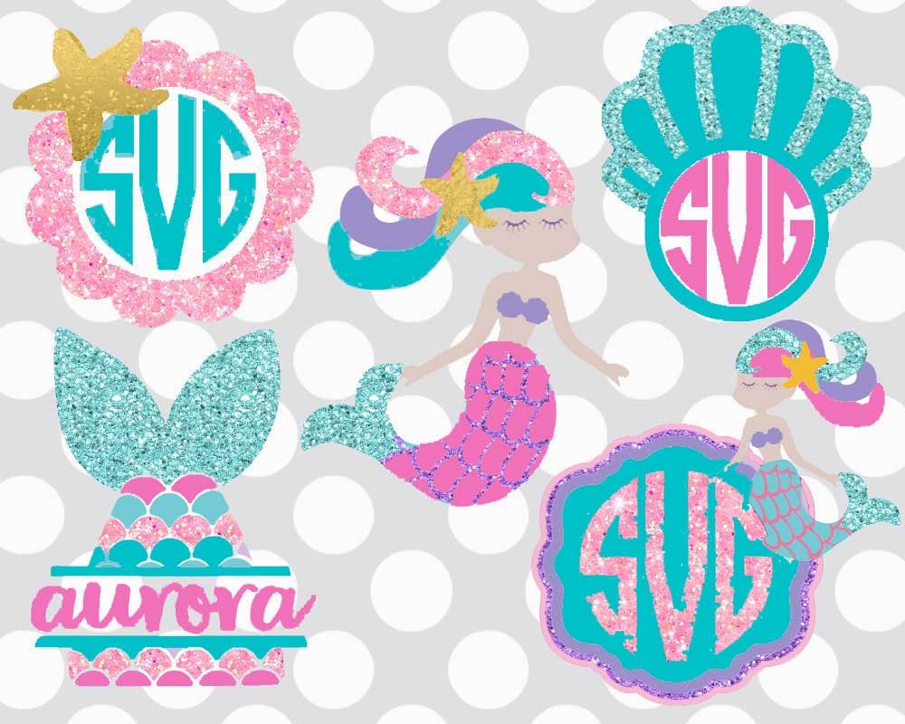 Download mermaid monogram svg MERMAID svg mermaid party shirt svg