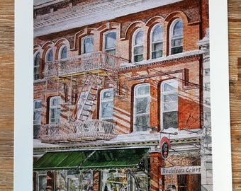 Kingston Balconies, Watercolor print