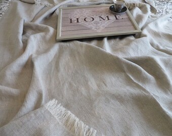THROW BLANKET LINEN (350gr/m2) Heavy Weight Linen Blanket Throw Flax Grey Linen Prewashed Summer Blanket Linen Soft Bedspread Beach