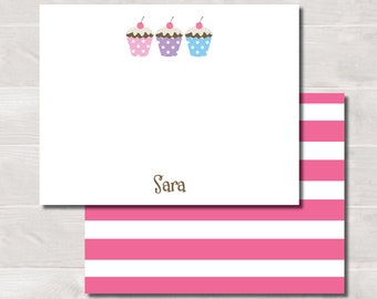 Kids Flat Notes, Three Cupcakes