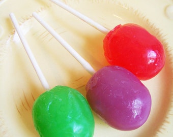 Candy Soap Lollipop Set - Candy Soap, Blow Pop Soap, Lolly Soap, Watermelon, Fruit, Gag Gift, Prank Soap, Kids Bath, Food Soap, Soap Favors