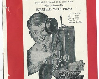 keystone moviegraph toy book advertisments 1930