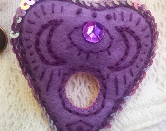 Purple Spirit Planchette Brooch