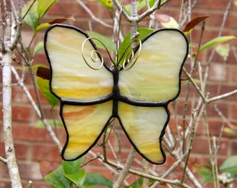 Stained Glass Butterfly Ornament or Suncatcher