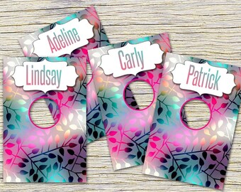Clothing Rack Price Hanging Dividers, Clothing Name Style Divider for Clothes Racks, Hanger Tags , White Flowers