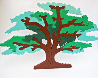 Tree Toy Wooden Toy Waldorf Tree Toy Waldorf Nature Table 3D Puzzle Wooden Puzzles Handmade Birthday Gift