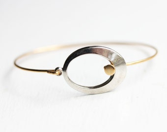 Mixed Metal Circle Hook Bracelet