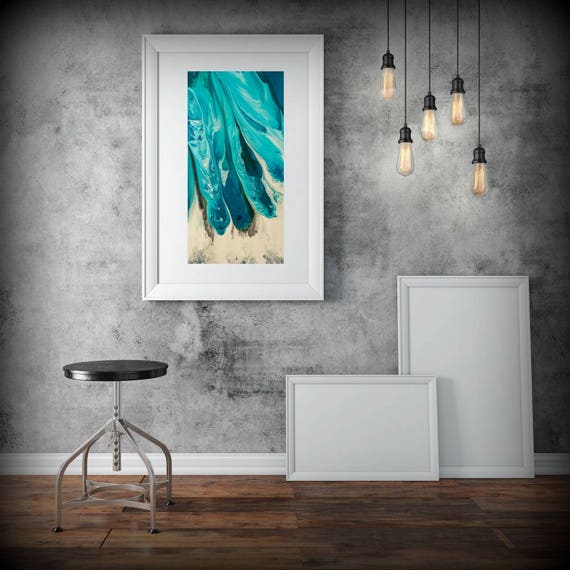 Large Abstract Print from canvas painting 24x48 giclee