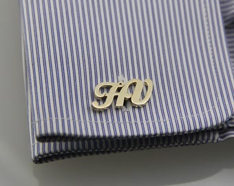 Personalized Cufflinks - Initial Cufflink, Groom Wedding Cufflinks, Letters Cufflinks, Initials Cufflinks, Father's day gift, Man Jewellery