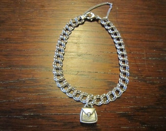 SOLD James Avery Sterling Charm 2 Ring Bracelet with Avery Purse Charm
