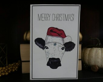 Watercolor Animal Christmas/Holiday Card