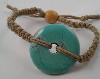 Sand & Sky, Hemp Macrame Bracelet, Adjustable Size
