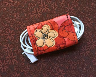 small Cord keeper, cord organizer, gadget cord wrap, computer cable organizer, electronics cord organizer, Best Selling item, cord wrap Sm#1