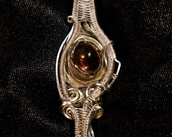 Heady Wire Wrapped Pendant(Small), Mint Leaf Jewelry