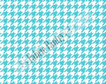 Riley Blake - Medium Houndstooth Quilt Fabric - Aqua C970-20 - Sold by the 1/2 Yard