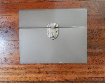 Vintage Metal File Box