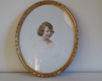 Child's pastel portrait France 1931