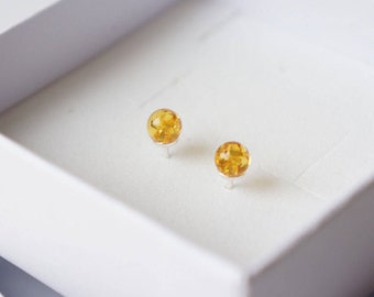 Amber Earrings, Amber Jewelry, Amber Earings, Amber Beads, Amber Stud Earrings, Amber Rose Earrings, Baltic Amber Jewelry, Baltic Amber Stud