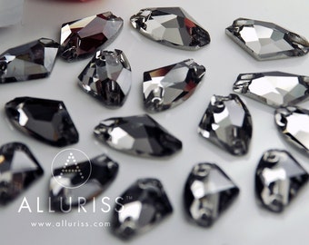 12mm x 19mm Cosmic, Black Diamond 16pcs, Crystal sew on crystal stone flatback