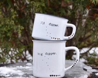Big dipper little dipper constellation stars ursa major ursa minor astronomy night sky north star sorority zodiac constellation art mug set
