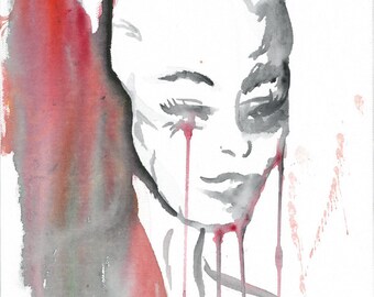 Woman | Women | Girl | Illustration | OliSkyless | Feminism | Abstract | Art | Painting | Drawing | Doodle | Sketch | DIN A4 | NoMeansNo