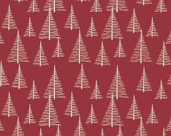 Christmas trees red st4496404 patchwork fabric