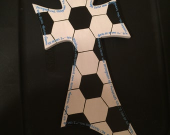 16 inch hand painted soccer cross