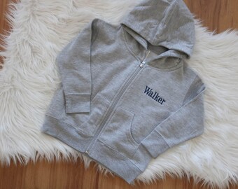 Infant, Toddler & Child Personalized Full-Zip Hoodie | Monogrammed Baby Hoodie, Embroidered Baby and Toddler Hoodie, Fleece Hoodie