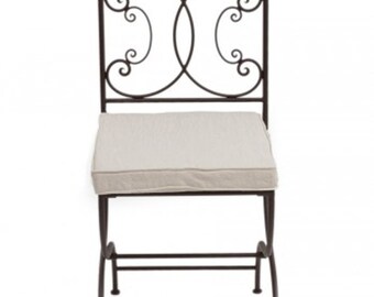 Wrought Iron Folding Iron Chair Handcrafted Moroccan