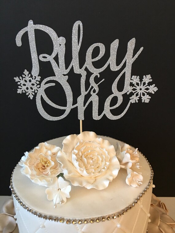 ANY NAME NUMBER Glitter First Birthday Cake Topper Winter Wonderland Frozen Snowflake ANY NAME NUMBER Glitter First Birthday Cake Topper Winter Wonderland Frozen Snowflake