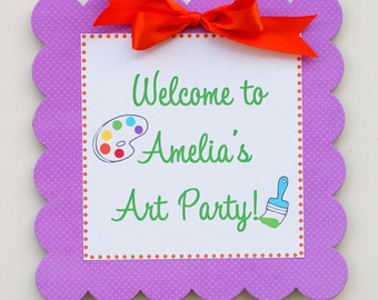 The ART Party - Coordinate Door Sign from Mary Had a Little Party