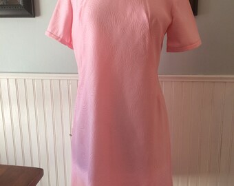 Vintage Pink Mod Dress, large