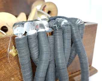 Tassel 4000 has very large old sequins embroidered silver 10 mm