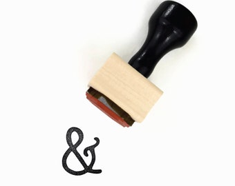 Ampersand Rubber Stamp | Wood Mounted Stamp by Creatiate