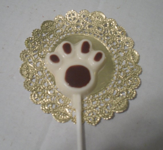 Paw Print Lollipops