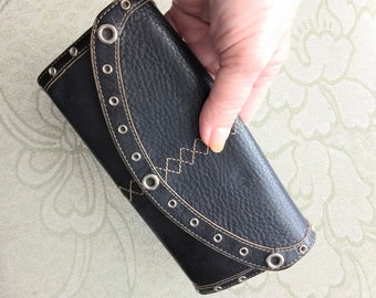 VTG COLE HAAN Leather Walet/Brown Leather Walet/Soft Leather Walet/Three Compartments Walets/No.380