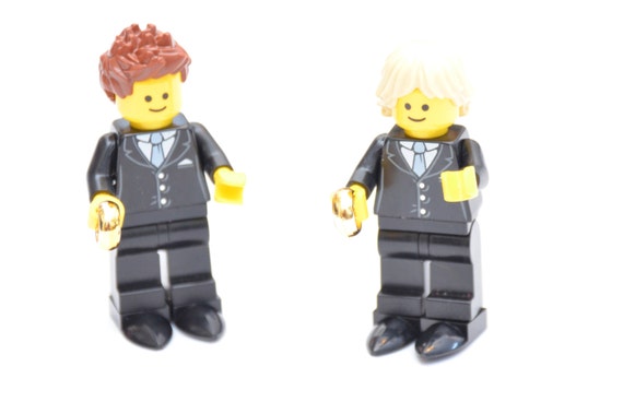 Items Similar To Custom Lego Minifigure Same Sex Bridal Couple ~ Wedding Lego ~ Bride And Groom
