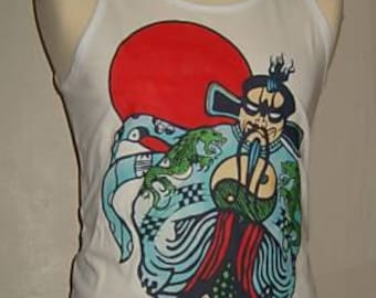 Mens Fu Manchu, Vest, Big Trouble in Little China Jack Burton NEW