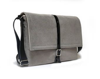 Ultimate Stash laptop messenger bag - light gray
