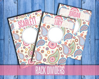 Clothing Rack Dividers! H O Approved Fonts and Colors! 4x6" Print Ready; hanger tags; Pop-Up Boutique; clothing dividers; INSTANT DOWNLOAD