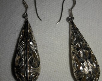 925 IF Sterling Silver Vintage Pierced Earrings