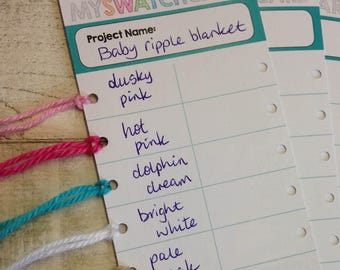 Swatch Cards - Yarn/Wool/Thread