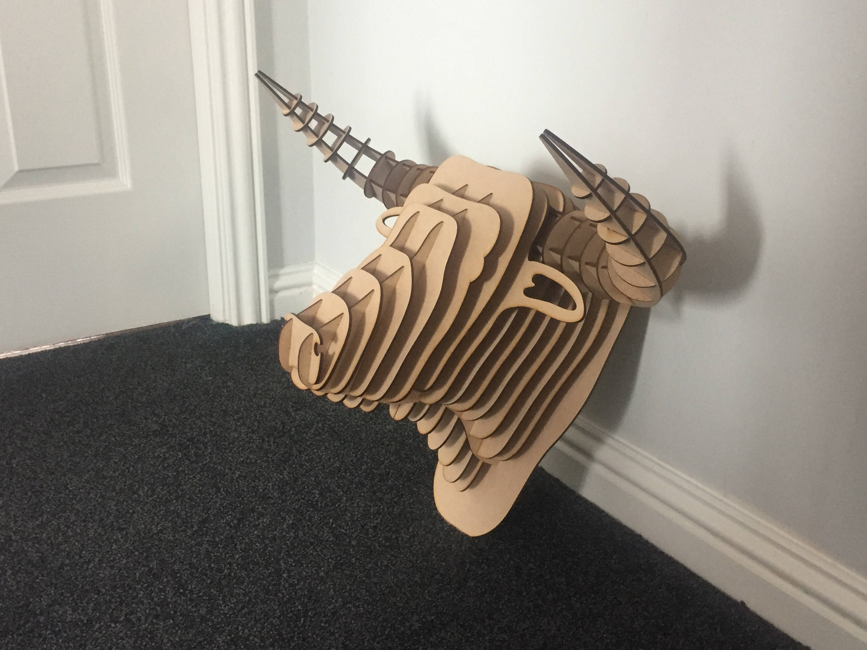 Highland Cow Head Wall Art Laser Cut