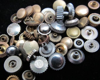 Destash Vial Watch Parts crowns Assemblage Industrial Altered Art Steampunk Charms IV 8