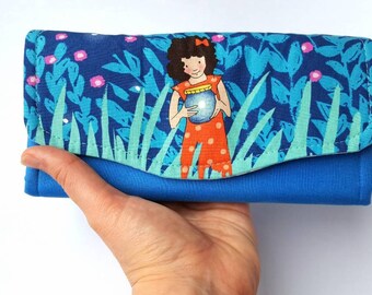 Womens Wallet, Accordion Wallet, Smartphone Wallet, Cute Wallet, Fabric Wallet, Necessary Clutch Wallet, NCW