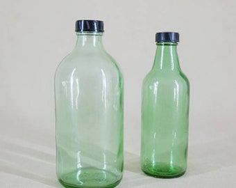 Pharmacy bottles, medical bottles, screw bottles, 1960, DDR