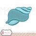 Mini shell embroidery design. Beach embroidery for small spots. Summer embroidery, mini embroidery, mini shell embroidery download.