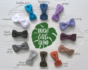 Modern Bow Infant Snap Clips // Bow Tie Hair Clips // Petite Bow Snap Clips // Newborn Bow Clips // Infant Bow Clips // Photo Prop