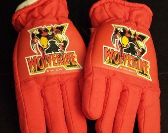Vintage 1992 Marvel's Wolverine Children's Gloves, LIKE NEW