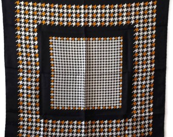 Women accessories Vintage classic Silk square scarf Stilish design Shawl Gift for her